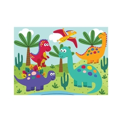 Neverland Cute Dinosaurs (Sevimli Dinozorlar) 24 Parça Puzzle NL405 - Thumbnail