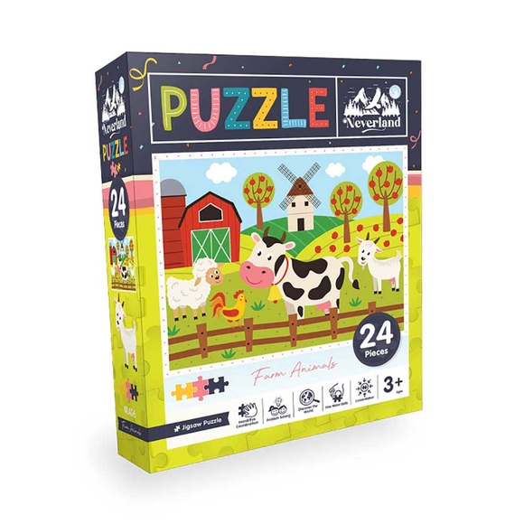 Neverland Farm Animals (Çiftlik Hayvanları) 24 Parça Puzzle NL406