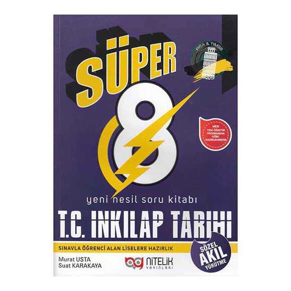 Nitelik 8.Sınıf Yeni Nesil Süper İnkılap Tarihi Soru Kitabı 