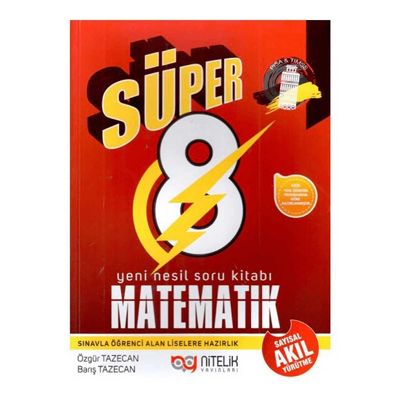 Nitelik 8.Sınıf Yeni Nesil Süper Matematik Soru Kitabı 
