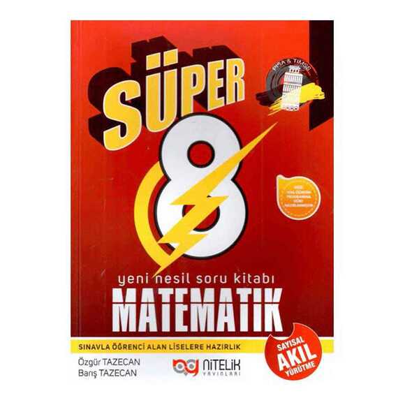 Nitelik 8.Sınıf Yeni Nesil Süper Matematik Soru Kitabı 