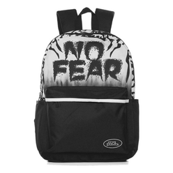 No Fear - No Fear Siyah-Beyaz Çift Bölme Sırt Çantası 03574