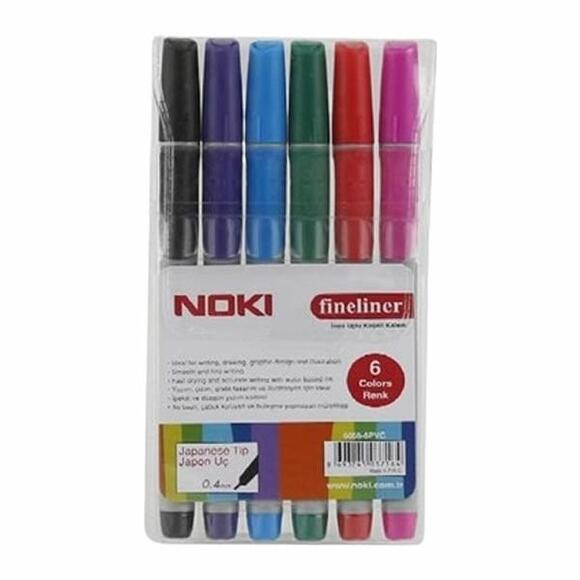 Noki Keçeli Kalem 6Lı Pvc 6068-6