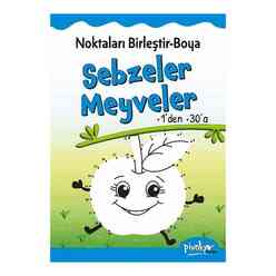 Noktaları Birleştir Boya Sebzeler Meyveler 1’den 30’a - Thumbnail