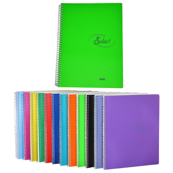 Notte A4 Spiralli PP Kapak Select Kareli Defter 120 Yaprak