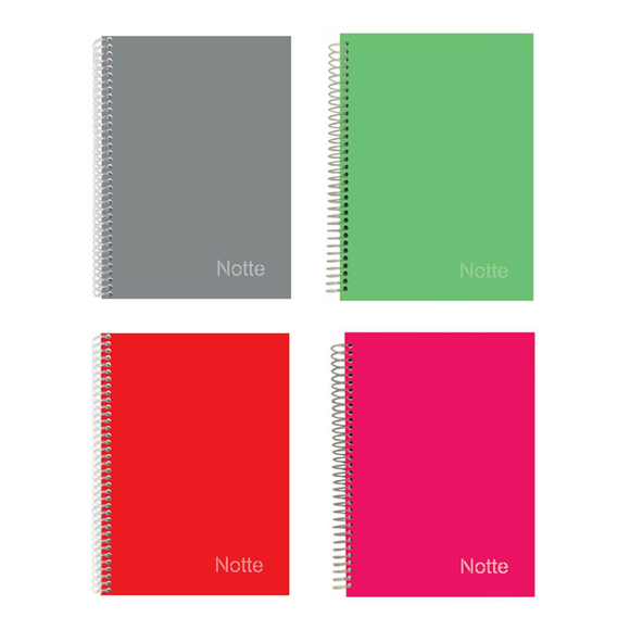 Notte Pastel Spiralli Sert Kapak Kareli Defter C5 120 Yaprak 54-101