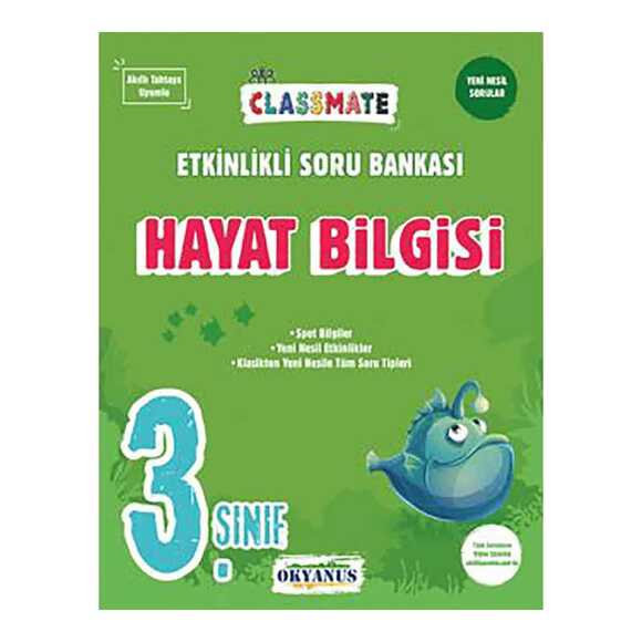 Okyanus 3.Sınıf Classmate Hayat Bilgisi Soru Bankası