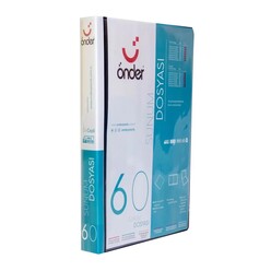 Önder - Önder 1260-3 Ön Cepli Sunum Dosyası 60 Lı Siyah