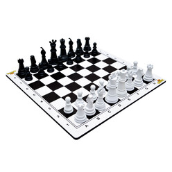 Orbisel Ahşap Tablalı 30x30 Satranç Takımı - Thumbnail