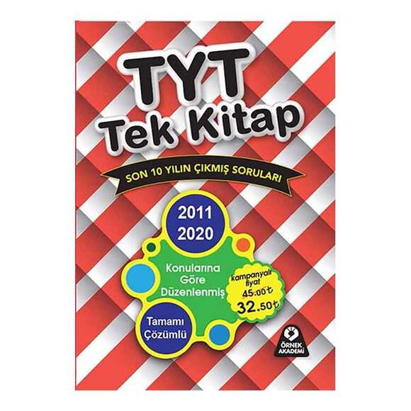 Örnek Akademi TYT Tek Kitap Son 10 Yılın Çıkmış Soruları