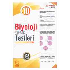 Palme Yayıncılık - Palme 10. Sınıf Biyoloji Yaprak Test 20’li