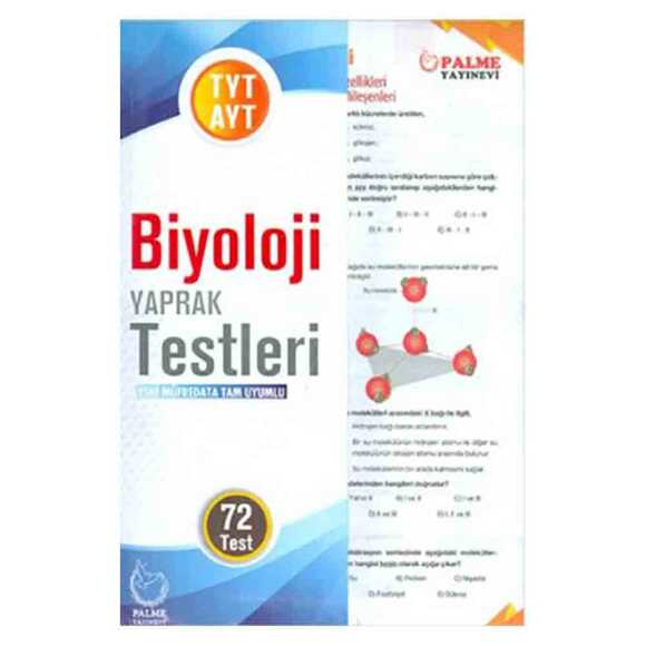 Palme YKS-AYT-TYT Biyoloji Yaprak Test