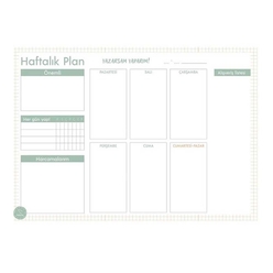 Paloma Ajanda - Paloma Ajanda Süresiz Haftalık Planlayıcı Minimal Desenli