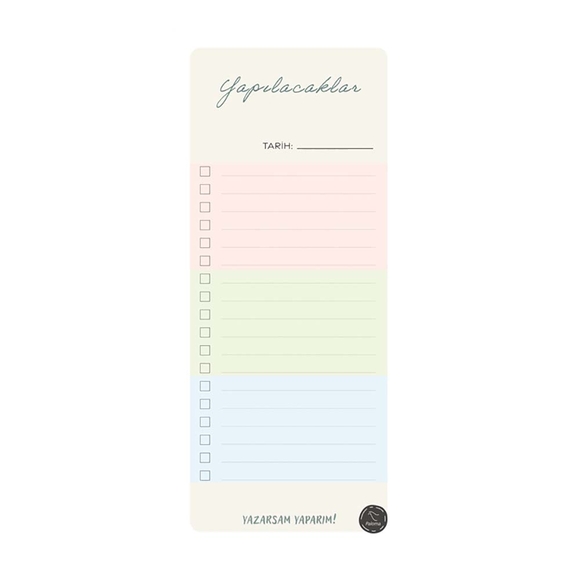 Paloma Ajanda Yapılacaklar Bloknot Minimal Desenli
