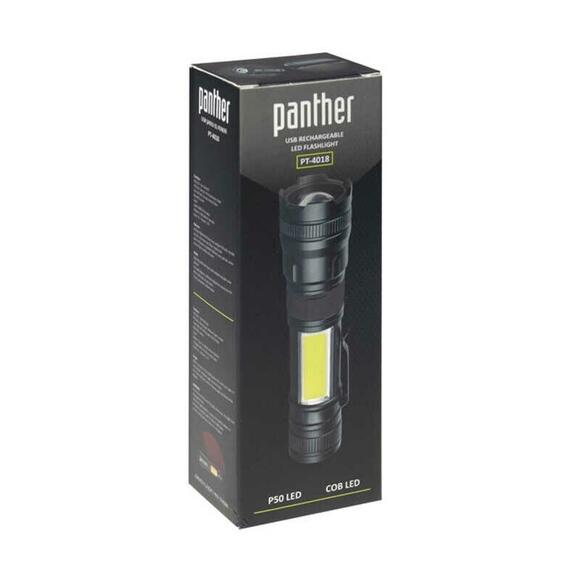 Panther PT-4018 Usb Şarjlı El Feneri