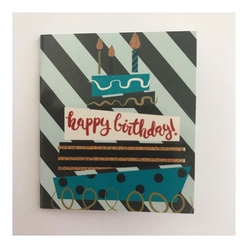 Pape Mini Kart Happy Birthday Mavi 6726 - Thumbnail