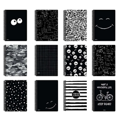 Colornote Papirüs - Papirüs Black Spiralli A4 Pp Kapak 80yp Çizgili Defter