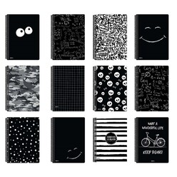 Colornote Papirüs - Papirüs Deep Black Spiralli Pp Kapak A4 80yp. Kareli