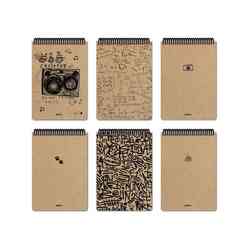 Colornote Papirüs - Papirüs Kraft 80Yaprak 14X19cm Çizgisiz Bloknot