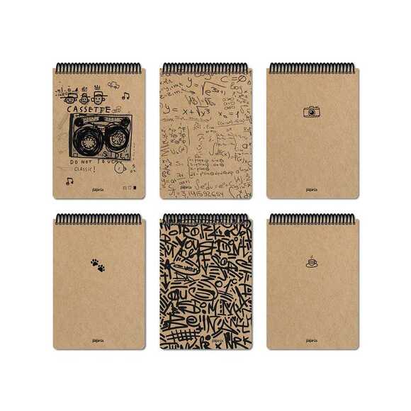 Papirüs Kraft 80Yaprak 14X19cm Çizgisiz Bloknot