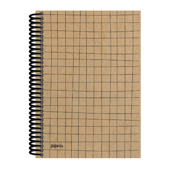 Papirüs Kraft Sert Kapak Defter 100yp 17x24cm Çizgili