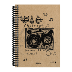 Colornote Papirüs - Papirüs Kraft Sert Kapak Defter 100yp 20x28cm Çizgili