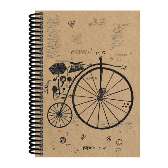 Papirüs Kraft Sert Kapak Defter 100yp 20x28cm Çizgili