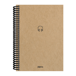 Papirüs Kraft Sert Kapak Defter 100yp 20x28cm Çizgili - Thumbnail