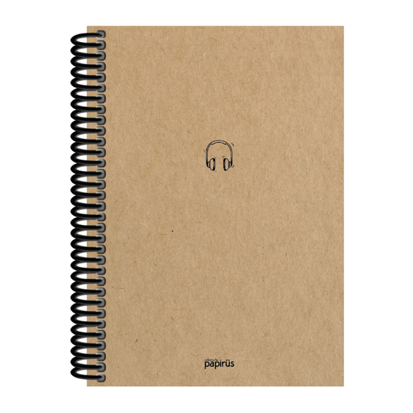 Papirüs Kraft Sert Kapak Defter 100yp 20x28cm Çizgili