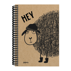 Papirüs Kraft Sert Kapak Defter 100yp 20x28cm Çizgili - Thumbnail