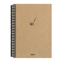 Papirüs Kraft Sert Kapak Defter 100yp 20x28cm Çizgili - Thumbnail