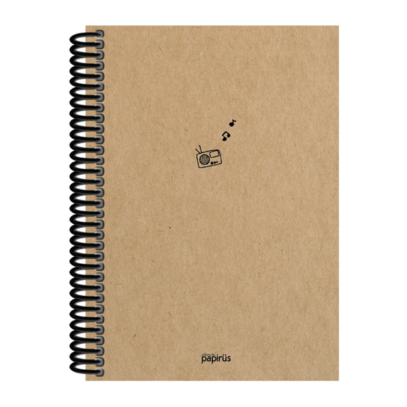 Papirüs Kraft Sert Kapak Defter 100yp 20x28cm Çizgili