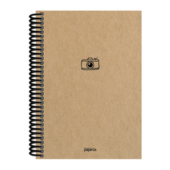 Papirüs Kraft Sert Kapak Defter 100yp 20x28cm Çizgili - Thumbnail