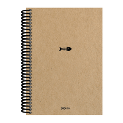 Papirüs Kraft Sert Kapak Defter 100yp 20x28cm Çizgili - Thumbnail