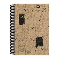 Papirüs Kraft Sert Kapak Defter 100yp 20x28cm Çizgili - Thumbnail