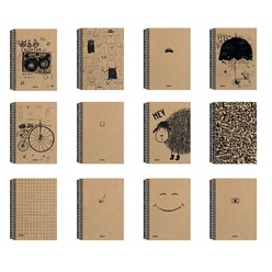 Colornote Papirüs - Papirüs Kraft Spr. Sert Kapak 19X27 80 yp. Kareli