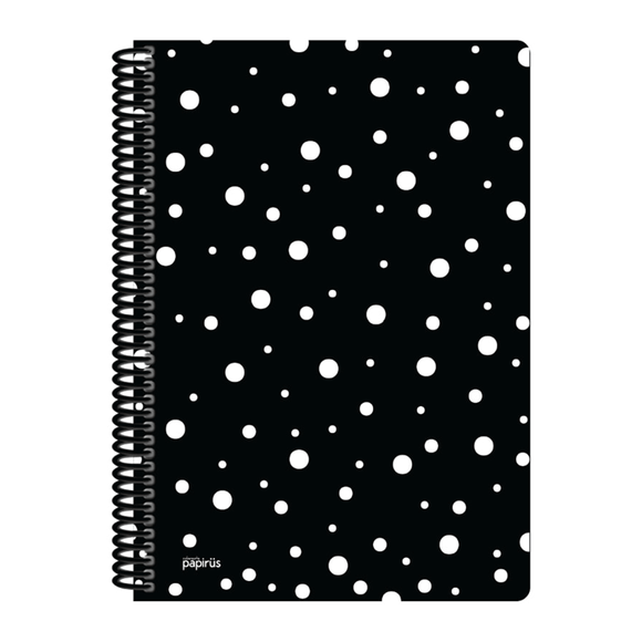 Papirüs Mini Sert Kapak Defter Siyah 100yp 17x24cm Çizgili