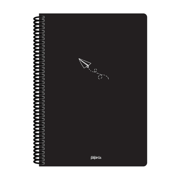 Papirüs Mini Spiralli 17x24cm Pp Kapak 80yp Çizgili Defter