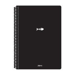 Papirüs Mini Spiralli 17x24cm Pp Kapak 80yp Kareli Defter - Thumbnail