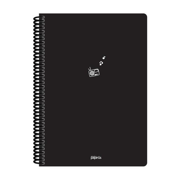 Papirüs Mini Spiralli 17x24cm Pp Kapak 80yp Kareli Defter