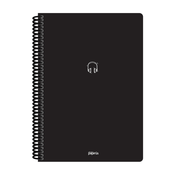 Papirüs Mini Spiralli 17x24cm Pp Kapak 80yp Kareli Defter