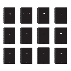 Colornote Papirüs - Papirüs Mini Spiralli A4 Pp Kapak 80yp Çizgili Defter 