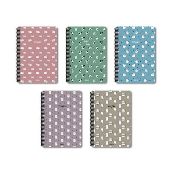 Papirüs Miyav Spiralli Pp Kapak 16X23 100yp. Kareli