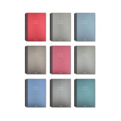 Colornote Papirüs - Papirüs Note Case Simli Spiralli Sert Kapak 16x23 120yp. Kareli