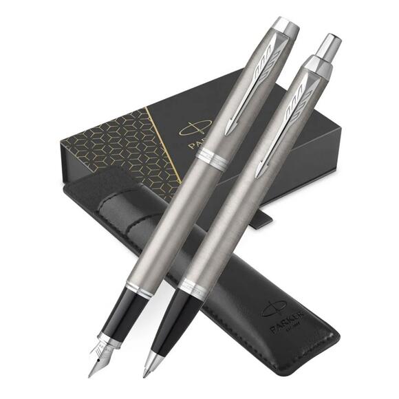 Parker IM SS CT Dolma Kalem Tükenmez Kalem  Kılıflı Duo Set