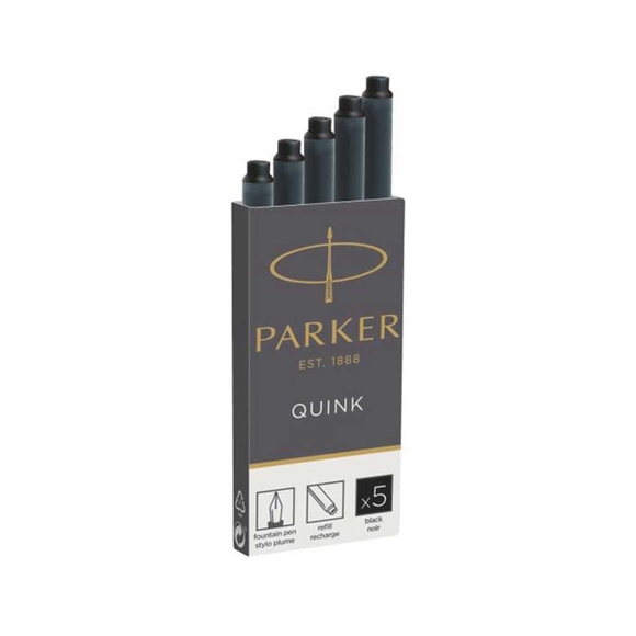 Parker Quink Dolma Kalem Kartuşu 5’li Siyah S0116200