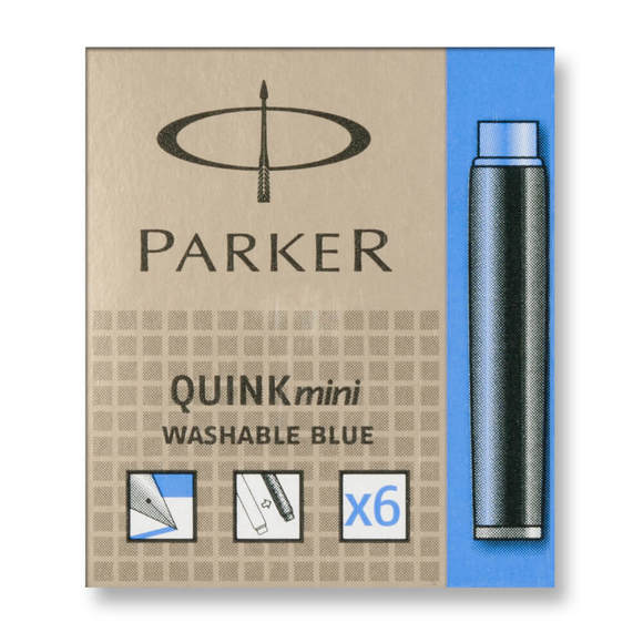 Parker Quink Kısa Dolma Kalem Kartuşu 6’lı Mavi S0767240
