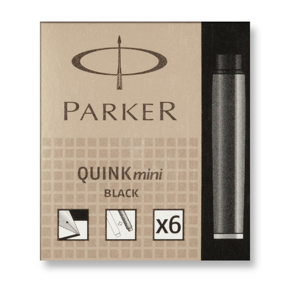 Parker Quink Kısa Dolma Kalem Kartuşu 6’lı Siyah S0767220