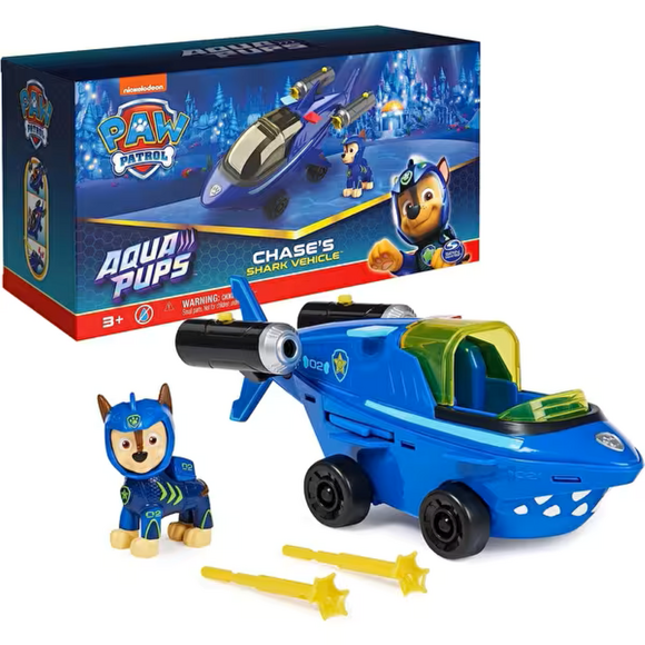 Paw Patrol Aqua Pups Chase ve Köpek Balığı Figür Seti