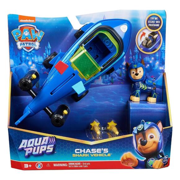 Paw Patrol Aqua Pups Chase ve Köpek Balığı Figür Seti